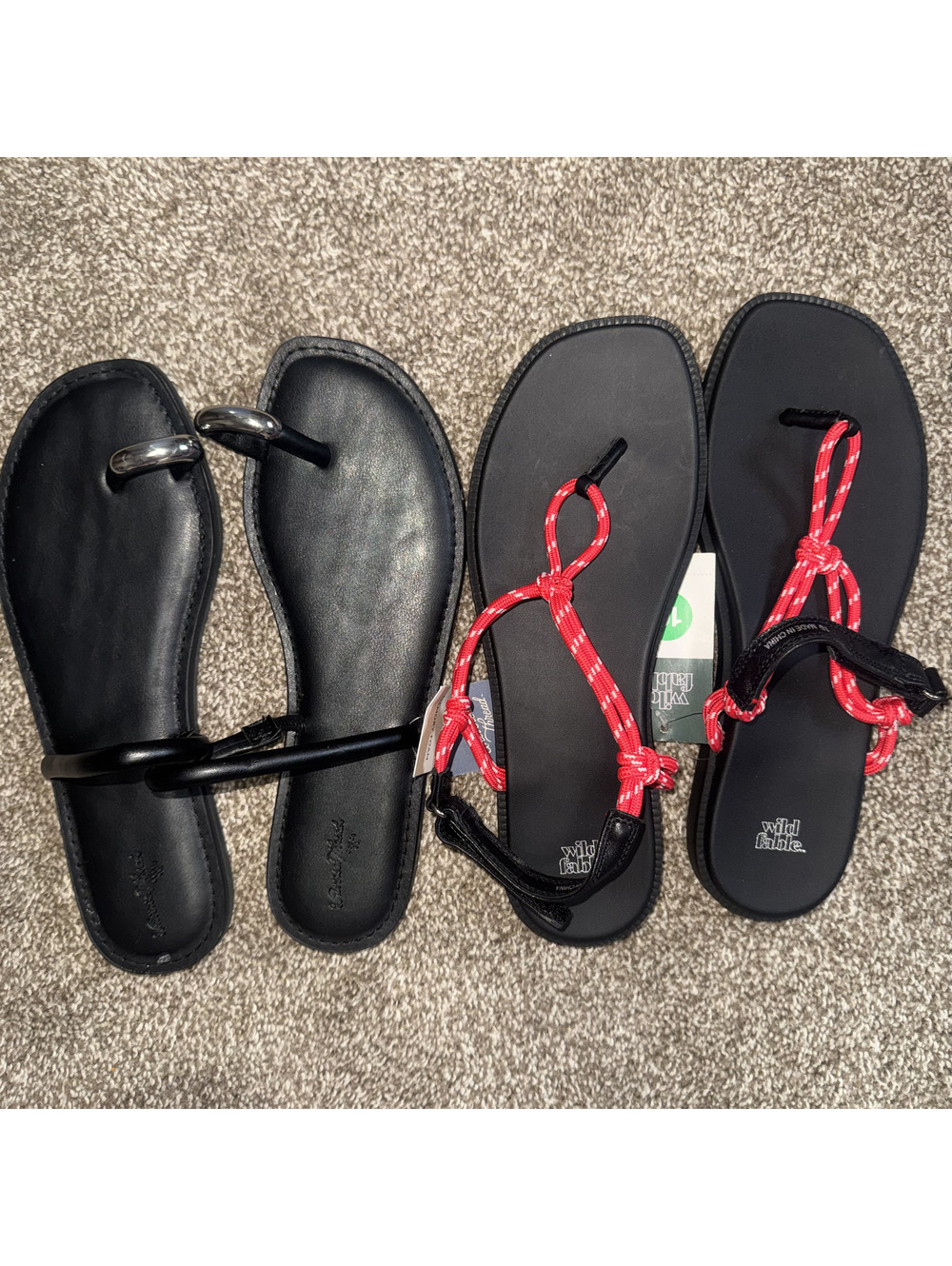 Women's Wild Fable & Universal Thread Flip Flop Sandal Bundle Size 10 NWT Lot